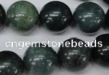 CRO480 15.5 inches 18mm round moss agate beads wholesale