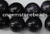 CRO487 15.5 inches 18mm round blue goldstone beads wholesale