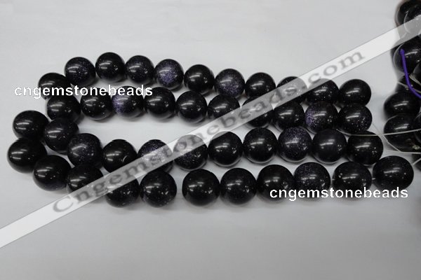 CRO487 15.5 inches 18mm round blue goldstone beads wholesale