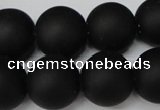CRO491 15.5 inches 18mm round blackstone beads wholesale
