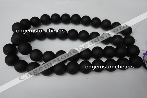 CRO491 15.5 inches 18mm round blackstone beads wholesale
