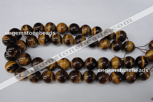 CRO492 15.5 inches 18mm round yellow tiger eye beads wholesale