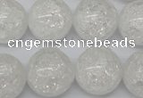 CRO497 15.5 inches 18mm round crack rock crystal beads wholesale