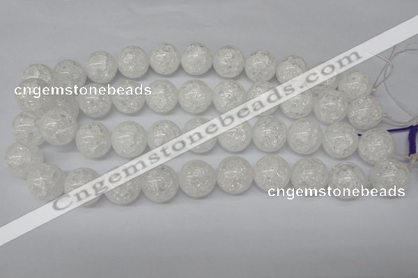 CRO497 15.5 inches 18mm round crack rock crystal beads wholesale