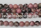 CRO51 15.5 inches 6mm round rhodonite gemstone beads wholesale