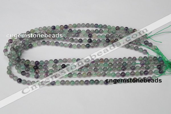 CRO54 15.5 inches 6mm round fluorite gemstone beads wholesale