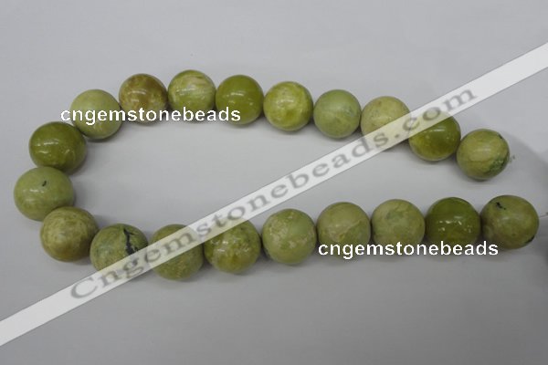 CRO541 15.5 inches 20mm round yellow howlite turquoise beads wholesale