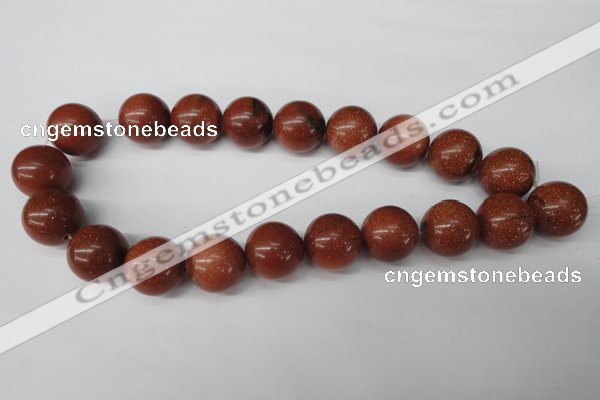 CRO543 15.5 inches 20mm round goldstone beads wholesale