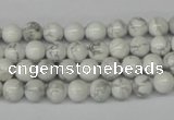 CRO55 15.5 inches 6mm round white howlite turquoise beads wholesale