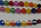 CRO713 15.5 inches 6mm – 14mm faceted round mixed candy jade beads