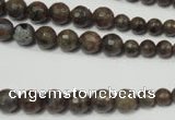 CRO734 15.5 inches 6mm – 14mm faceted round grey labradorite beads