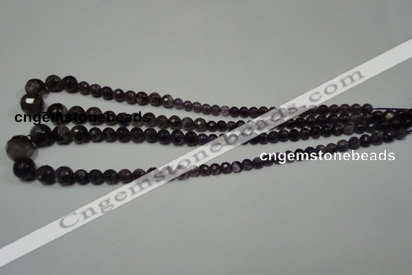 CRO739 15.5 inches 6mm – 14mm faceted round amethyst beads