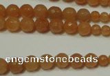 CRO740 15.5 inches 6mm – 14mm faceted round red aventurine beads