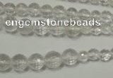 CRO741 15.5 inches 6mm – 14mm faceted round white crystal beads