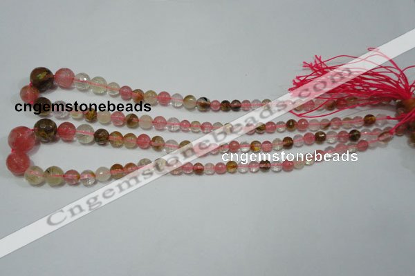 CRO746 15.5 inches 6mm – 14mm faceted round watermelon beads