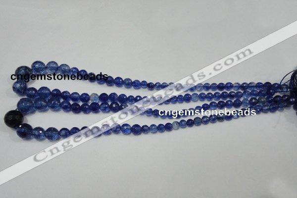 CRO748 15.5 inches 6mm – 14mm faceted round watermelon blue beads