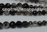 CRO749 15.5 inches 6mm – 14mm faceted round watermelon black beads