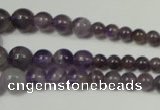 CRO755 15.5 inches 6mm – 14mm round amethyst beads wholesale
