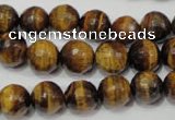 CRO783 15.5 inches 10mm faceted round yellow tiger eye beads wholesale