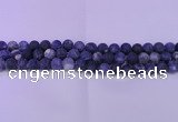 CRO800 15.5 inches 4mm round matte sodalite gemstone beads