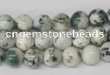 CRO81 15.5 inches 8mm round tree agate gemstone beads wholesale