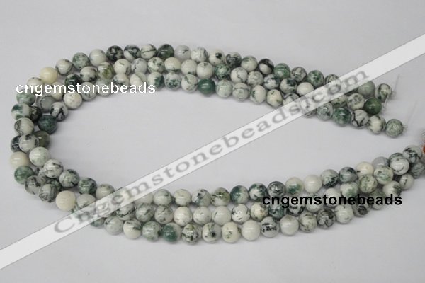 CRO81 15.5 inches 8mm round tree agate gemstone beads wholesale