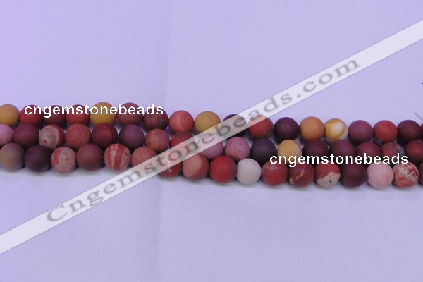 CRO821 15.5 inches 6mm round matte mookaite beads