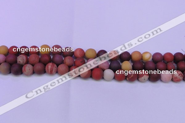 CRO824 15.5 inches 12mm round matte mookaite beads