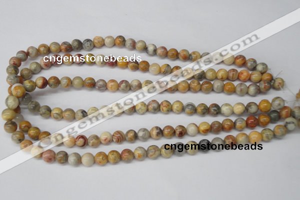 CRO84 15.5 inches 8mm round crazy lace agate beads wholesale
