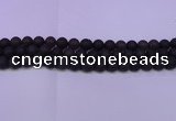 CRO840 15.5 inches 4mm round matte smoky quartz beads