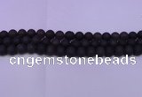 CRO845 15.5 inches 14mm round matte smoky quartz beads