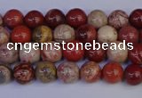 CRO870 15.5 inches 4mm round red porcelain beads wholesale