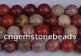 CRO871 15.5 inches 6mm round red porcelain beads wholesale