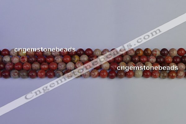 CRO871 15.5 inches 6mm round red porcelain beads wholesale