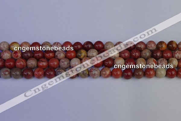 CRO873 15.5 inches 10mm round red porcelain beads wholesale