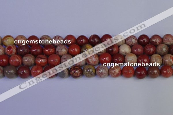 CRO875 15.5 inches 14mm round red porcelain beads wholesale