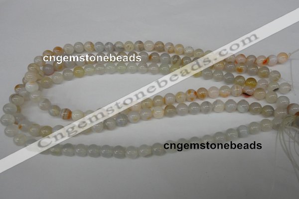 CRO88 15.5 inches 8mm round agate gemstone beads wholesale