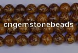 CRO880 15.5 inches 4mm round elephant blood stone beads