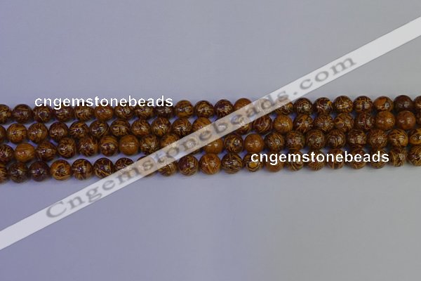 CRO881 15.5 inches 6mm round elephant blood stone beads