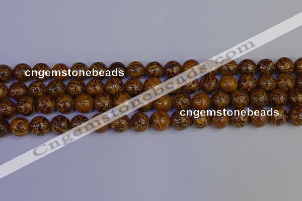 CRO883 15.5 inches 10mm round elephant blood stone beads