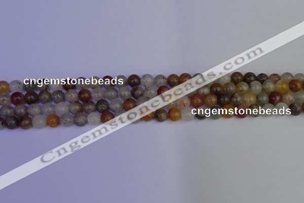 CRO891 15.5 inches 6mm round mixed lodalite quartz beads wholesale