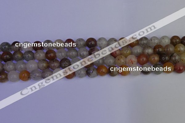 CRO893 15.5 inches 10mm round mixed lodalite quartz beads wholesale