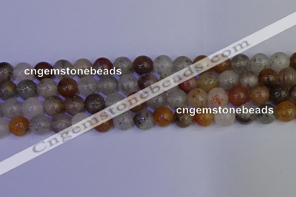 CRO895 15.5 inches 14mm round mixed lodalite quartz beads wholesale