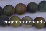 CRO914 15.5 inches 12mm round matte golden pietersite beads