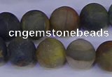 CRO915 15.5 inches 14mm round matte golden pietersite beads