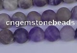 CRO922 15.5 inches 8mm round matte dogtooth amethyst beads