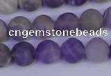 CRO923 15.5 inches 10mm round matte dogtooth amethyst beads