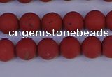 CRO942 15.5 inches 8mm round matte red jasper beads wholesale