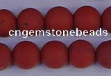 CRO945 15.5 inches 14mm round matte red jasper beads wholesale