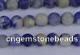 CRO951 15.5 inches 6mm round matte sodalite beads wholesale